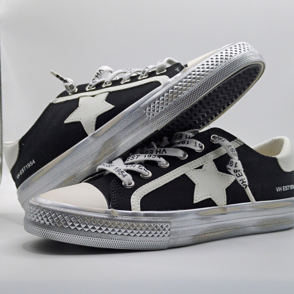 Havana Alive 23 Men's Canvas Lace-Up Sneakers Black/White US 6 EU 39